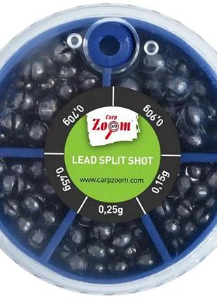 Набор грузил carpzoom lead split shot 100g (0.15/0.25/0.45/0.70/0.90g)