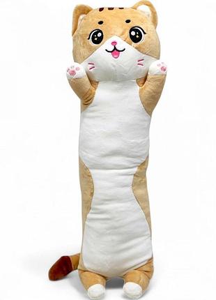 Мягкая игрушка-обнимашка "кот батон", 70 см, (рыжий) (l2404)