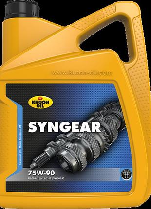 Масло трансмиссионное syngear 75w-90 5л 5 lt can kroon-oil syngear 75w-90 kl 34598