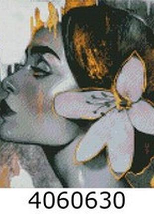 Алмазная мозаіка 40*40 "витончений профіль" ідейка amo7184