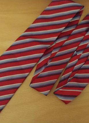 Шелковый галстук винтаж классический в полоску шелк 100%