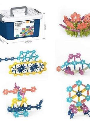 Конструктор "цветные снежинки", 80 деталей