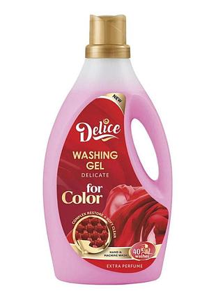 Гель для стирки delice для цветных вещей 2л деликатная стирка подходит для ручной и машинной стирки сохр dm-11