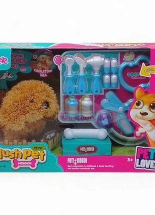 Мʼяка інтерактивна іграшка собачка, набір доктора, ветеринар короб. 39*26*14см (mc-1032)