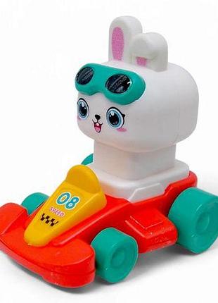 Машинка заводна "звірятко-перегінник" (червона)