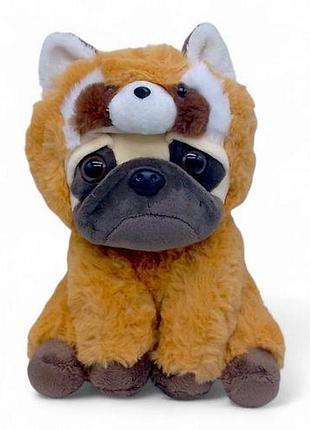 Мягкая игрушка "мопс в капюшоне" (20 см) панда