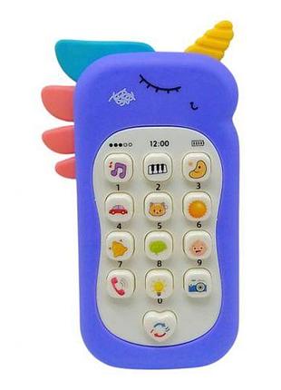 Телефон дитячий "єдиноріг", музичний (фіолетовий)