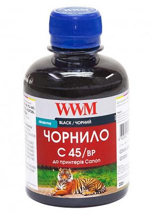 Чернила wwm для canon pg440/445/pgi450 пигментные черные 200 мл для снпч совместимые dm-11