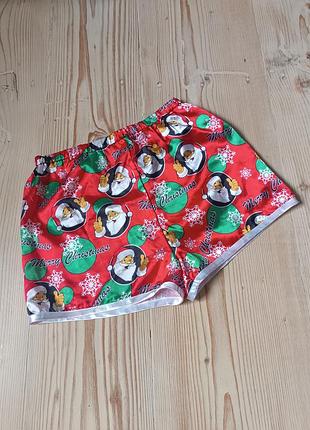 Новорічні труси шорти атлас чоловічі