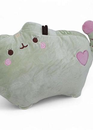 М'яка іграшка "кіт пушин", 36 см (оливковий)