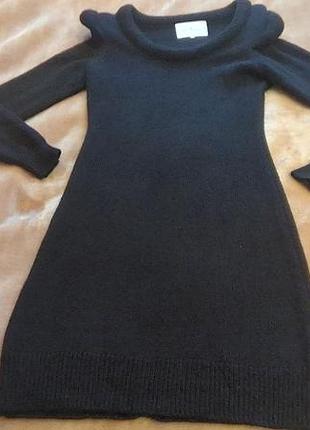 Дизайнерська вовняна маленька чорна сукня преміум класу.