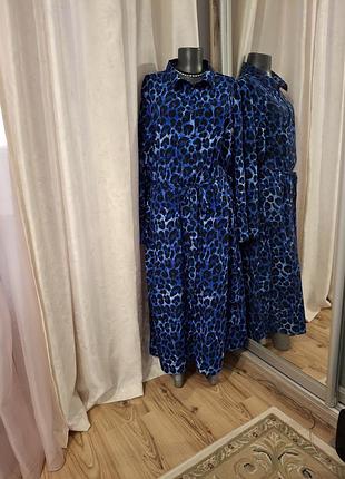 Комфортное с карманами и поясом платье 👗 рубашка большого размера