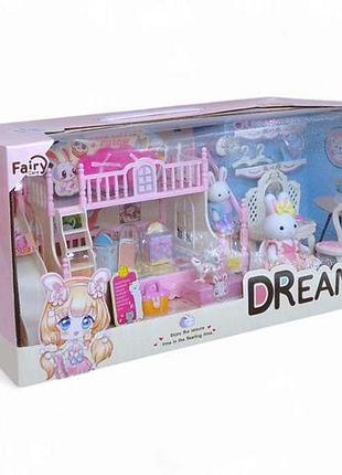 Набір меблів флоксові фігурки, меблі, аксесуари, в коробці (6638)