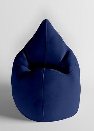 Крісло - мішок skypuff краплинка 120х80 велюр allure navy