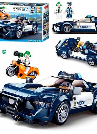 Конструктор "sluban" поліція, машина, мотоцикл, 284 деталей, m38-b1063