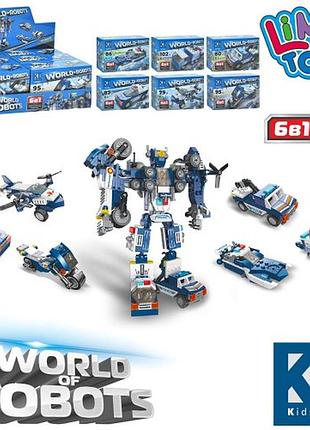 Конструктор поліція,транспорт, 6в1, від 79 деталей, kb5000