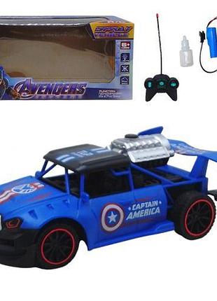 Машинка на радиоуправлении "супергерои: капитан америка", с дымом (паром)