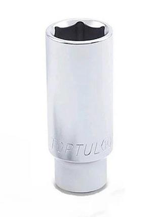 Головка торцевая toptul 6-гранная длинная 1/2" 25 мм хром-ванадиевая для крепежа dm-11