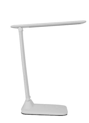 Настольная led лампа bst-706 с подставкой для телефона складная аккумуляторная сенсорная белая ve-33