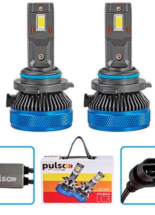 Лампы pulso lc3-hb4 led 2*65w 10000lm 6000k 9-30v csp для автомобилей dm-11