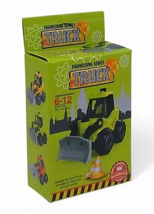 Конструктор пластиковый "трактор. бульдозер", зеленый