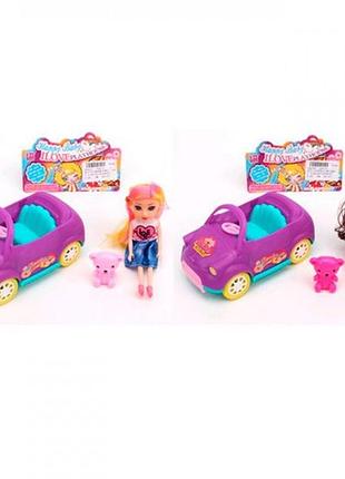 Лялька 17см, машина 15см, ведмедик 4см, мікс, 600-77-79