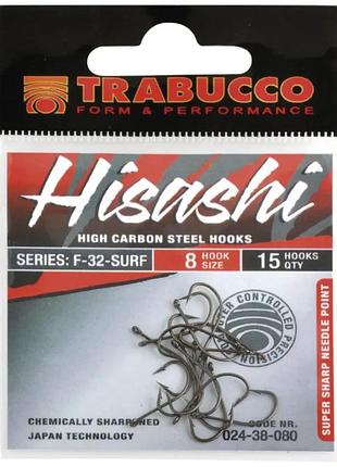 Гачок trabucco hisashi f-32 surf №6 (15шт/уп)