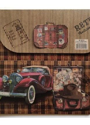 Конверт для грошей крафт "ретроавто" крафт 2815/фоліо