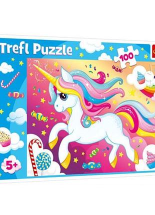Пазли trefl 100 елементів солодкий єдиноріг 16386