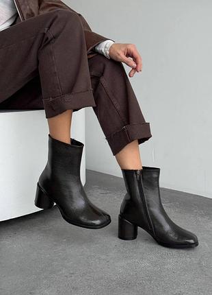 Зимові ботильйони, в яких ноги не втомлюються — анатомічний носик + натуральна шкіра + тепле хутро 💥