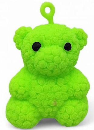 Антистресс "медвежонок" с пенным наполнителем (9 см) салатовый