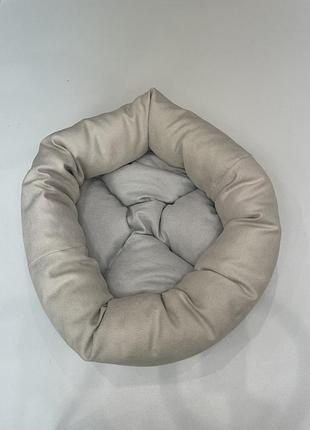 Лежак для котов и собак skypuff 60 см great ecru + white