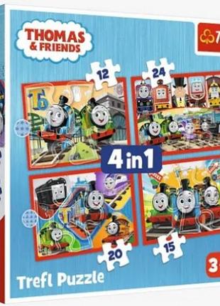 Пазли trefl 4в1 томас та компанія 34619