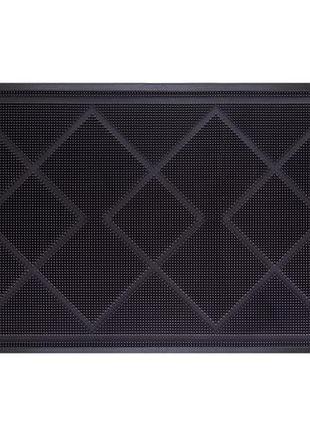 Коврик резиновый бытовой ромб 800х1200х1 см 6 кг для дома и офиса черный dm-11