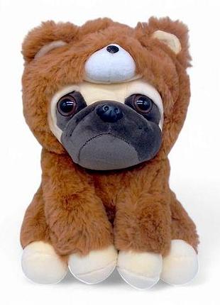 Мягкая игрушка "мопс в капюшоне" (20 см) мишка
