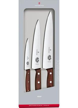 Набор кухонных ножей victorinox rosewood carving set 3 5.1050.3g