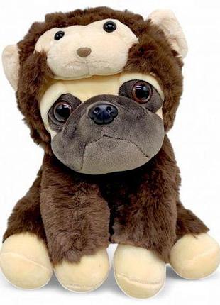 Мягкая игрушка "мопс в капюшоне" (20 см) мартышка