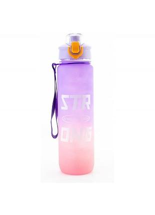 Пляшка для води полікарбонат "optima" 1000мл бузково-рожева o51984