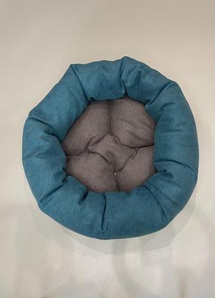 Лежак для котов и собак skypuff 50 см teal + taupe