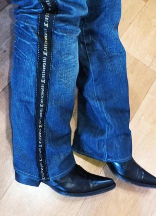 Roberto cavalli джинсы с лампасами свободный крой штаны3 фото