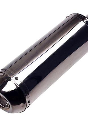 Прямоточний глушник vitol із нержавіючої сталі aisi 304 д 50,8 мм чорний для мотоциклів dm-11