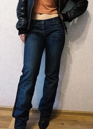 Roberto cavalli джинсы с лампасами свободный крой штаны5 фото