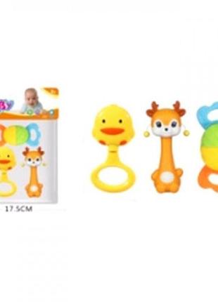 Брязкальце 3шт,від 12см, тріскалка, прорізувач, 508-91