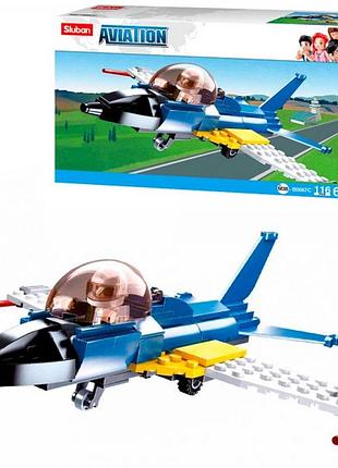 Конструктор "sluban" літак, фігурка,120 деталей m38-b0667b