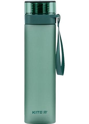 Пляшка для води квадратна пластикова "kite" 700мл зелена k24-1210-2