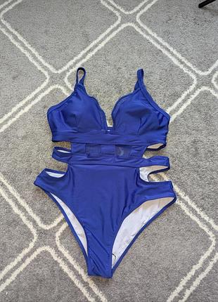 Купальник ефектний синього кольору розмір xl