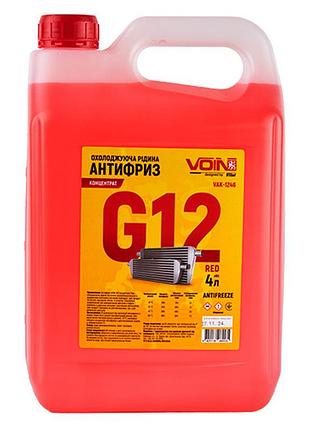 Антифриз voin g12 концентрат красный 4л для автомобилей охлаждающая жидкость защита от замерзания ve-33