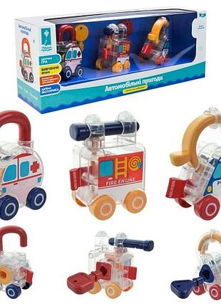 Набір машинок, логіка, вправи для тактильного розвитку, pl-724-25