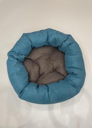 Лежак для котов и собак skypuff 60 см teal + cappuccino