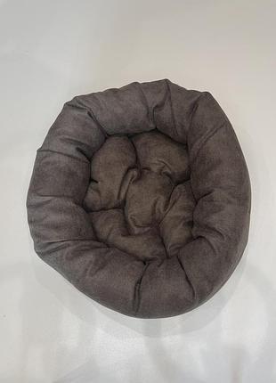 Лежак для котов и собак skypuff 80 см chocolate + chocolate
